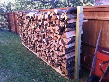 Frisco pallets of firewood